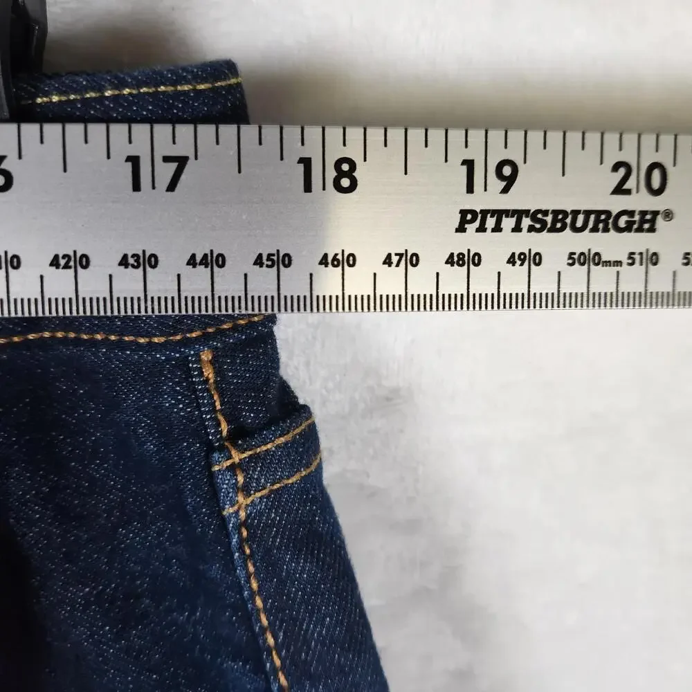 Vtg Levi's 501 Jeans 35x34 Button Fly Dark Wash Raw Denim Made in Korea‎